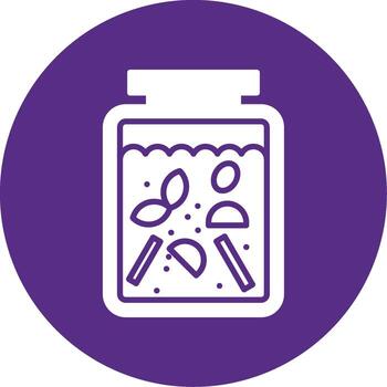 Red Curry Paste Glyph Multi Color Circle vector