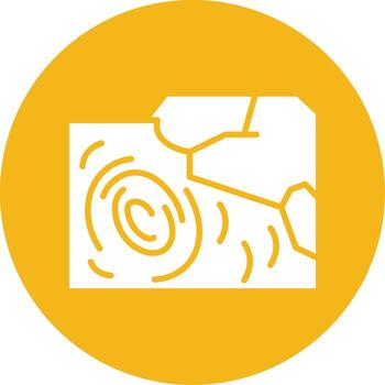 Ocean Swirl Current Pattern Glyph Multi Color Circle vector