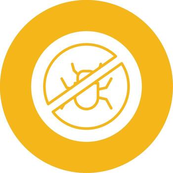 Bug Free Mattress Glyph Multi Color Circle vector