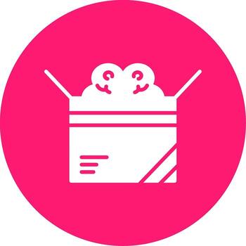 Out Of The Box Glyph Multi Color Circle vector