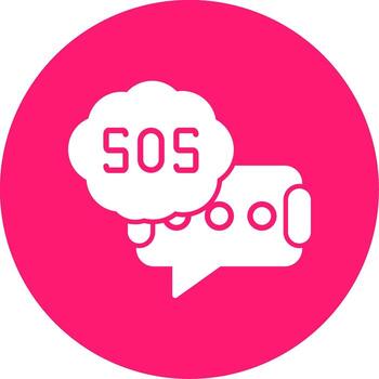 en capas habla burbuja glifo multi color circulo vector