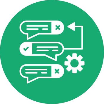 Task Backlog List Glyph Multi Color Circle vector