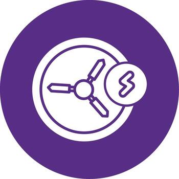 Nuclear Energy Source Glyph Multi Color Circle vector