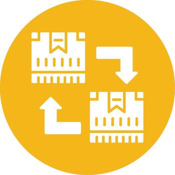 Stock Rotation Management Method Glyph Multi Color Circle vector