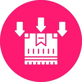 Secure Packing Process System Glyph Multi Color Circle vector