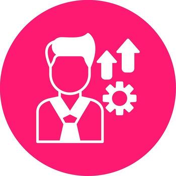 Personalized User Experience Glyph Multi Color Circle vector