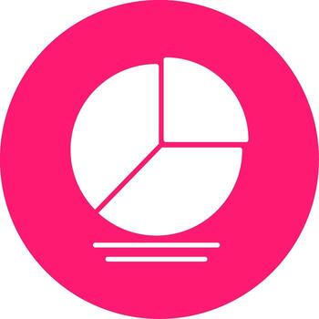 degradado tarta gráfico glifo multi color circulo vector