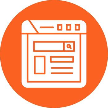 Internet navegador ventana glifo multi color circulo vector