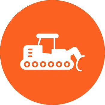 Versatile Crawler Loader Vehicle Glyph Multi Color Circle vector