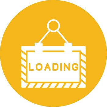 cargando página animación glifo multi color circulo vector