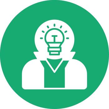 Creative Brainstorming Activity Glyph Multi Color Circle vector