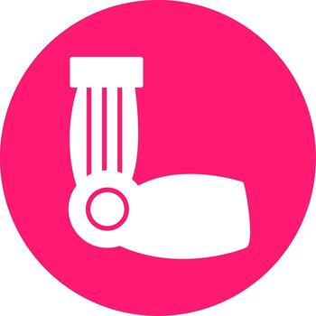 general protésico dispositivo glifo multi color circulo vector