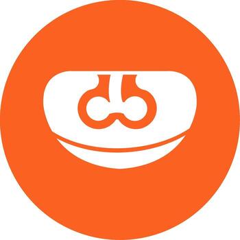 digestivo enzima función glifo multi color circulo vector