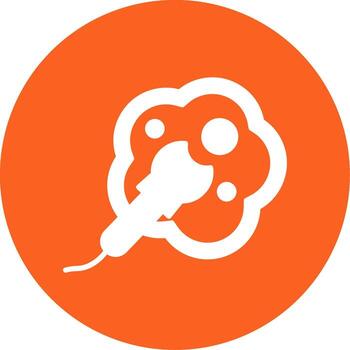 Egg Fertilization Process Glyph Multi Color Circle vector