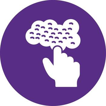 Slime Tactile Texture Icon Glyph Multi Color Circle vector