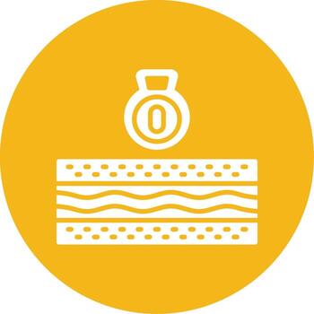 Lightweight Bed Frame Glyph Multi Color Circle vector