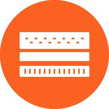 múltiple colchón capas glifo multi color circulo vector