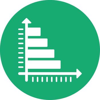 Abstract Bar Graph Glyph Multi Color Circle vector