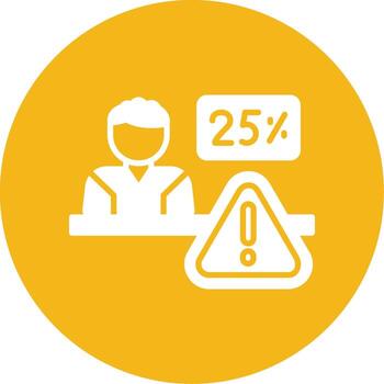 Quarter Progress Complete Glyph Multi Color Circle vector