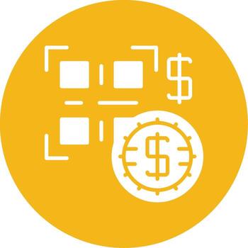 QR Code Payment Glyph Multi Color Circle vector