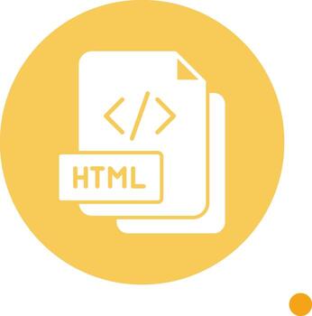 HTML Web Page Glyph long shadow Circle vector