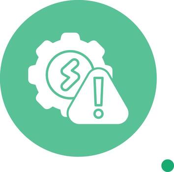 Electrical Troubleshooting Process Glyph long shadow Circle vector