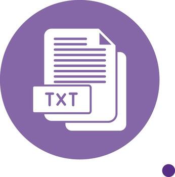 llanura TXT archivo glifo largo sombra circulo vector