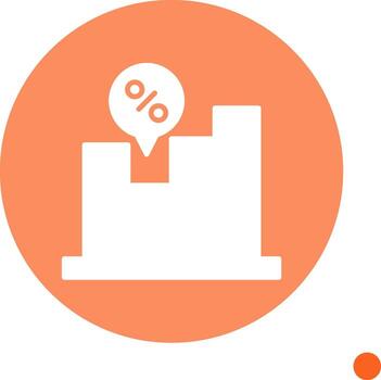 analítico datos grafico glifo largo sombra circulo vector