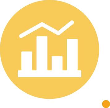 estadístico gráfico gráficos glifo largo sombra circulo vector