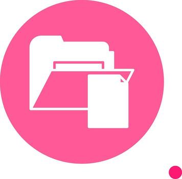 vacío archivos carpeta glifo largo sombra circulo vector