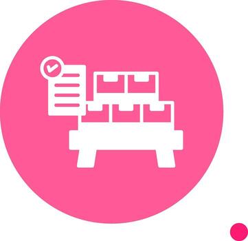 Centralized Inventory Data Record Glyph long shadow Circle vector