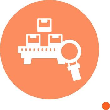 Efficient Material Management Process Glyph long shadow Circle vector