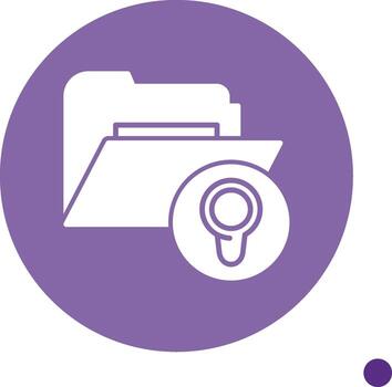 ubicación datos carpeta glifo largo sombra circulo vector