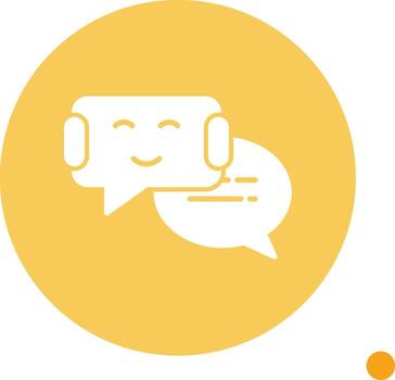 Multiple Speech Bubbles Glyph long shadow Circle vector