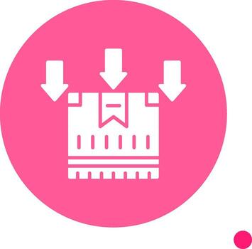 Secure Packing Process System Glyph long shadow Circle vector