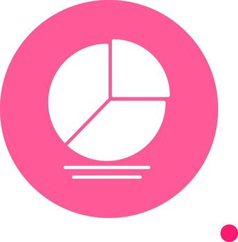 degradado tarta gráfico glifo largo sombra circulo vector