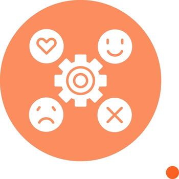 Technical Specification Checklist Icon Glyph long shadow Circle vector