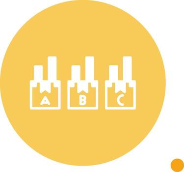 a B C valores clasificación método glifo largo sombra circulo vector