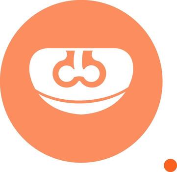 Digestive Enzyme Function Glyph long shadow Circle vector