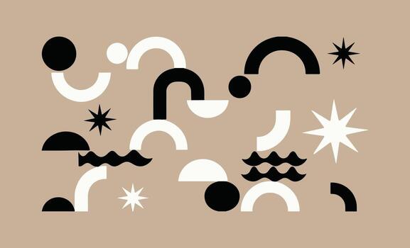 resumen geométrico formas y estrellas en un texturizado antecedentes vector