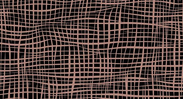 Wavy grid pattern with subtle pink and green accents on dark background vector