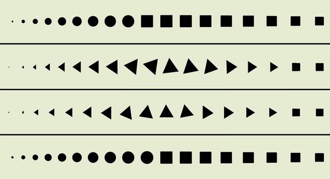 geométrico formas arreglado en repitiendo patrones en ligero antecedentes vector