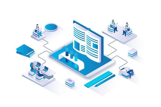 digital learning environment illustration vector