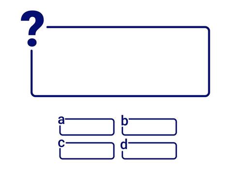 Interactive quiz template design with multiple choice options vector