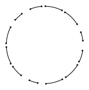 Futuristic digital network circles on white background vector