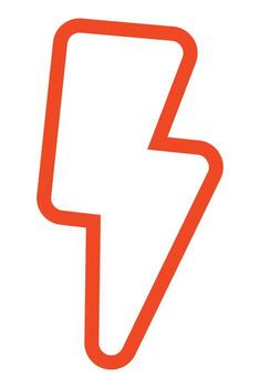 minimalista relámpago tornillo diseño para creativo proyectos vector