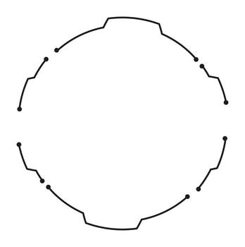 Futuristic cyber circle design with technological elements vector