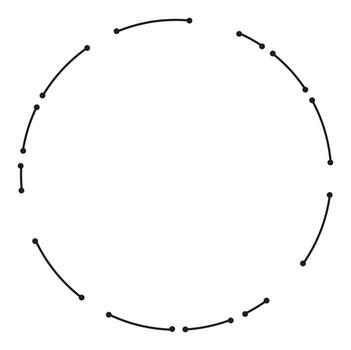 Abstract cyber circle with minimalist design elements vector