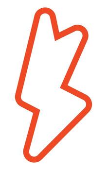 Dynamic lightning bolt symbol for energy design projects vector