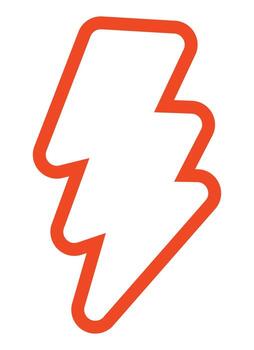 Bright lightning bolt icon for design and print projects vector